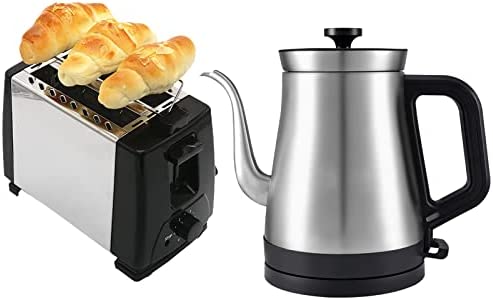 HIMU Ensemble Grille-Pain Et Bouilloire 2 Tranches, 1,1L Bouilloire Électrique En Acier Inoxydable Avec Protection Anti-Sèche, Grille-Pain À Chauffage Rapide Automatique Fiche Technique et Prix au Maroc