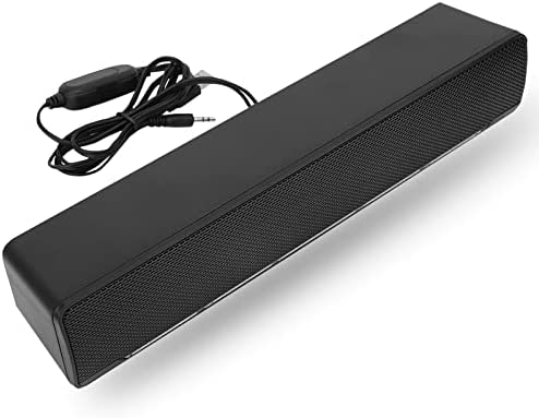 Enceinte PC, Barre de Son PC,Alimentation USB,Jack 3,5 mm,Barre de Son avec Subwoofer Intégré Son Surround Ordinateur Portable, Tablette, Smartphone,MP3, MP4 et TV - Noir Fiche Technique et Prix au Maroc