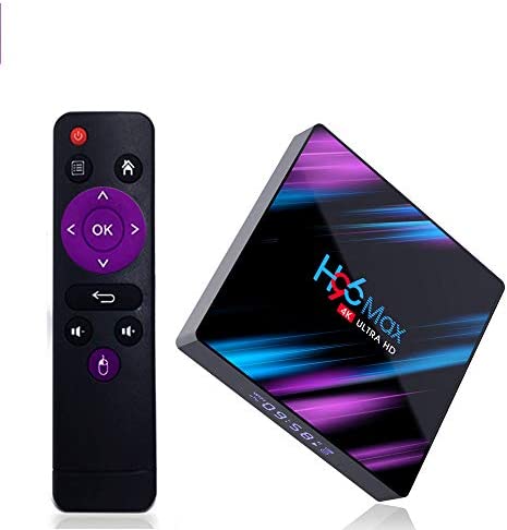 H96 Max Android 10.0 [4G+32G] TV Box Bluetooth 4.0 RK3318 Quad-Core 64bit Cortex-A53 USB 3.0 Box Android TV LAN100M Wi-FI 2.4G/5G Box TV 4K Android Box Smart TV Box Fiche Technique et Prix au Maroc