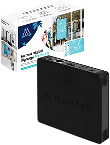 Mandoe Premium - Lecteur Affichage Numérique Instantané - Lecteur pour Affichage Numérique à Réaliser Soi-Même - Signalisation Numérique - Magnifique Logiciel de Création de Contenu Inclus Fiche Technique et Prix au Maroc