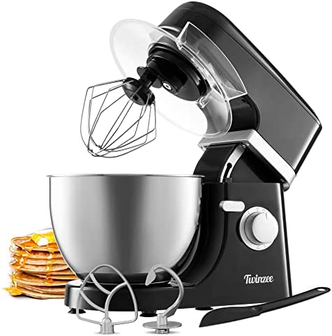 Twinzee Robot Patissier Multifonctions, avec Fouet Feuille, Fouet Ballon, Crochet à Petrin, Robot Pâtissier Puissant, 6 Vitesses, 1000W Fiche Technique et Prix au Maroc