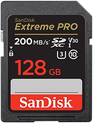 SanDisk 128 Go Extreme PRO carte SDXC + RescuePRO Deluxe, jusqu'à 200 Mo/s, UHS-I, Classe 10, U3, V30 Fiche Technique et Prix au Maroc