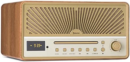 Auna Radio Portable Lecteur CD Bluetooth, Chaine HiFi, Poste Radio Numérique FM, Radio Portables Stéréo Haut-parleurs Intégrés avec Ecran, MP3, Port USB, AUX, Télécommande, Mini Chaînes Hi-FI Rétro Fiche Technique et Prix au Maroc