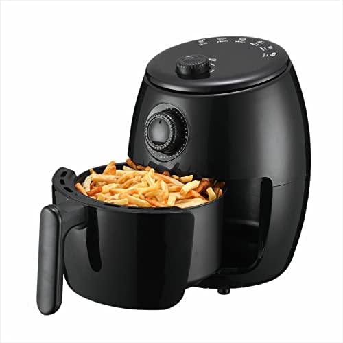 ECOFRY Friteuse à air chaud sans huile de 2 L, 1000 W, avec grill, minuteur et livre de recettes (français non garanti) Fiche Technique et Prix au Maroc