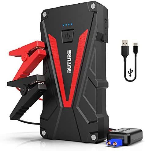 BuTure Booster Batterie - 800A 12800mAh Portable Jump Starter (Jusqu’à 6.0L Essence/5.0L Gazole) Démarrage de Voiture avec Pinces de s?reté intelligentes, Sorties QuickCharge 3.0, Lampe à LED (800A) Fiche Technique et Prix au Maroc