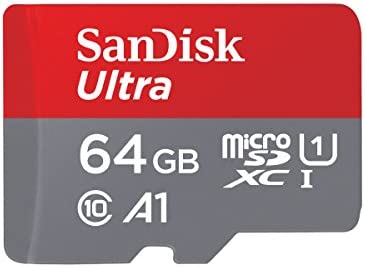 Carte Mémoire microSDXC SanDisk Ultra 64GB + Adaptateur SD. Vitesse de Lecture Allant jusqu'à 100MB/S, Classe 10, U1, homologuée A1 - FFP (Nouvelle Version) Fiche Technique et Prix au Maroc