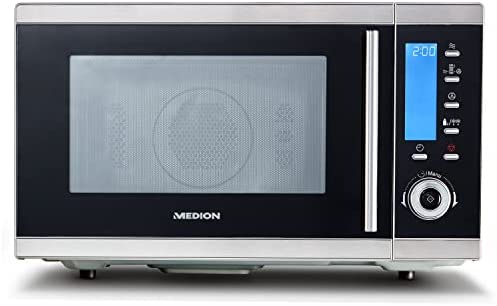 MEDION MD 15501 4 in 1 Micro-ondes avec fonction grill (25 Litres, 900 Watt, 1100 Watt Grill, 2500 Watt Chaleur tournante, 10 programmes automatiques) Fiche Technique et Prix au Maroc