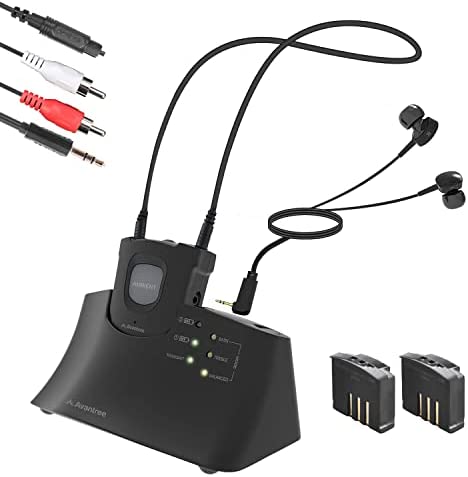 Avantree HT380 Ecouteurs sans Fil TV, Amplification Sonore pour Perte Audition, Volume amélioré, Contrôle Balance G/D, Mode Sonore, Simple & Sûr, Compatible avec Vos écouteurs, idéal Séniors Fiche Technique et Prix au Maroc