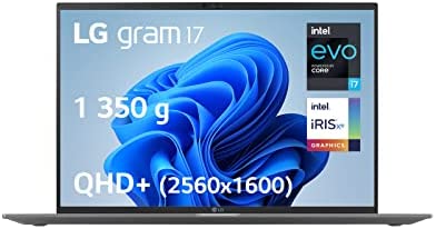 LG Gram 17Z90Q-G.AA79F - PC Portable 17" 1.3kg, écran IPS 2560x1600 Format 16:10, Intel® Evo™ i7, RAM 16Go, SSD 1To NVMe, Iris®XE Graphics, Thunderbolt™ 4, Windows 11 Home, Clavier AZERTY, Gris Fiche Technique et Prix au Maroc