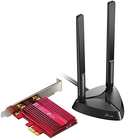 TP-Link WiFi 6 Carte WiFi PCIe AX3000, Archer TX3000E, Adaptateur Bi-bande Bluetooth 5.3 avec 2 antennes multidirectionnelles, Intel AX200, Support Windows 11/10(64-bit), Ideal pour Gaming Fiche Technique et Prix au Maroc