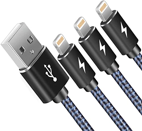Câble iPhone Chargeur [2m/Lot de 3] Lightning USB Nylon Tressé cable Compatible avec iPhone 12 Pro Max 11 Pro XR XS X 8 8 Plus 7 6s 6 Se,iPad Fiche Technique et Prix au Maroc