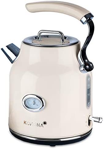 Korona 20666 bouilloire électrique | crème | 1,7 litres | 2 200 watts | filtre anti-calcaire | arrêt vapeur | protection contre la marche à sec | eau chaude, thé et café | infusion Fiche Technique et Prix au Maroc