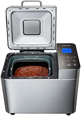 MEDION Machine à pain, boîtier inoxydable, 600 watts, 1000 g, 25 programmes automatiques, 3 degrés de brunissage, moule antiadhésif, écran LCD, fenêtre de contrôle, fonction maintien au chaud,MD 10241 Fiche Technique et Prix au Maroc