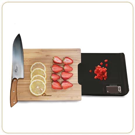 LITTLE BALANCE 8399 Chef 5 Trio USB - Balance de cuisine - Rechargeable USB - Balance 3 en 1 : Coupez, pesez, versez, tout en une seule balance de cuisine !! - 5kg / 1 g - Bambou véritable Fiche Technique et Prix au Maroc