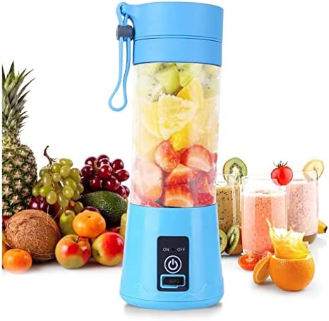 RENOA Blender Personnel Compact de comptoir Mélangeur Rechargeable USB Fruit électrique Juiceur Handheld Smoker Maker Blender remuer Mini Robot culinaire Portable Squeezer (Color : Blue) Fiche Technique et Prix au Maroc