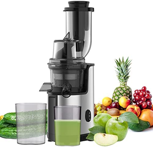 Presse-Agrumes, Presse-Agrumes à Froid Facile à Nettoyer, Extracteur De Jus Lent, Presse-Agrumes à Mastication Avec Large Goulotte d'alimentation Fiche Technique et Prix au Maroc