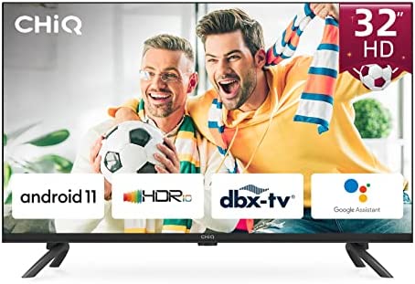 CHIQ L32G7L, 80cm (32 Pouces), télévision Android 11 Bord Ultra Fin, HDR, DBX-TV, Smart TV, Netflix, Prime Video, Youtube, Wi-FI 2.4/5G, Bluetooth, Chromecast, Google Assistant, DVB-T/T2/S2 Fiche Technique et Prix au Maroc