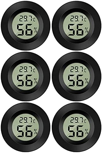 Thlevel Mini Digital LCD Thermomètre Hygromètre Température Humidité -50~70℃ 10%~99% RH Thermo Hygromètre Indicateur pour Bureau Cuisine Humidors Incubateurs Reptiles (6 PCS - B) Fiche Technique et Prix au Maroc