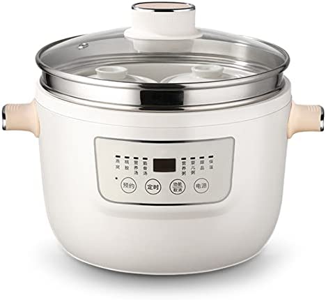 HKELAYN Mijoteuse électrique 3L Cuiseur à Ragoût Céramique Avec 24H Minuterie Numérique Et Fonction De Maintien Au Chaud Pour 3-5 Personnes Dîner De Cuisine En Famille, 400W Fiche Technique et Prix au Maroc