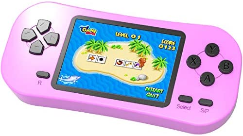 ZHISHAN Console de Jeu Portable pour Enfants Jeu Rétro Classique 218 8 Bits Intégré Système de Jeu Vidéo D'arcade Rechargeable avec écran de 2,5 Pouces Cadeau d'anniversaire de Noël (Rose) Fiche Technique et Prix au Maroc