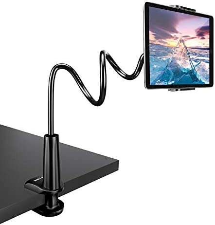 Tryone Support Tablette avec col de Cygne de, Support Tablette Réglable - Support pour iPad iPhone Series/Nintendo Switch/Tablettes Samsung/Mediapad/Kindle et Plus, 76 cm de Longueur Totale Fiche Technique et Prix au Maroc