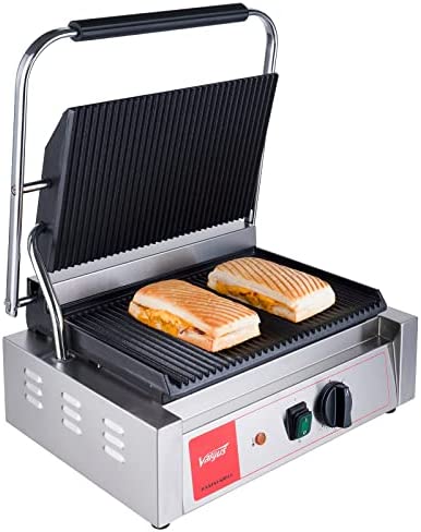Valgus Commercial Acier Inoxydable Antiadhésif Panini Presse Gril À Contact Presse 1800W Grand Sandwich Maker Plat Avec Contrôle De La Température Et Plateau D'égouttement Amovible Fiche Technique et Prix au Maroc