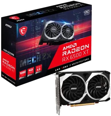 MSI RX 6500 XT Radeon RX 6500 XT Mech 2X 4G OC V508-003R Noir Fiche Technique et Prix au Maroc