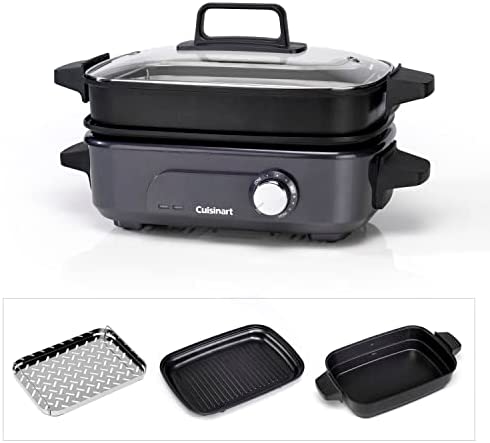Cuisinart GRMC3E Multicuiseur Cooking :Griller, saisir, cuire à la vapeur, mijoter, bouillir ou faire revenir et dorer. Multicuiseur compact tout-en-un - Midnight blue Fiche Technique et Prix au Maroc