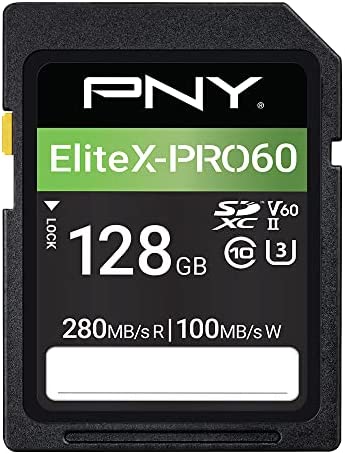 PNY Carte Mémoire SDXC 128 Go EliteX-PRO60 Classe 10 U3 V60 UHS-II Fiche Technique et Prix au Maroc