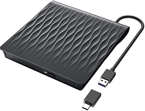 LPUNCD Lecteur CD Externe USB 3.0 & Type-C, DVD Portable +/-RW, Graveur CD DVD Externe pour Laptop, Desktop, iMac, MacBook Air/Pro,Compatible avec Windows11/10/8/7/XP/Vista/Linux/MacOS Fiche Technique et Prix au Maroc