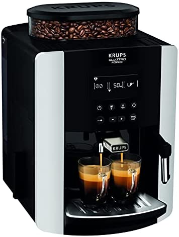 KRUPS Arabica Silver Expresso Broyeur à Grains, Broyeur, Cafetière Expresso, Machine à Café Grains, Machine Espresso Automatique, Ecran LCD EA817810 Fiche Technique et Prix au Maroc