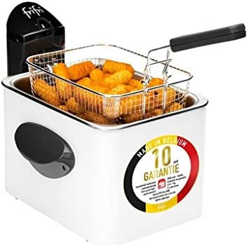 Friteuse Frifri F1905B-DUO - 3200W double filtration blanche de 3,5L pour 1 Kg de frites avec cuve en acier inoxydable Fiche Technique et Prix au Maroc