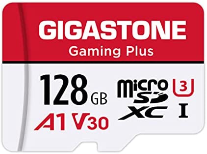 Gigastone Carte Mémoire 128 Go Gaming Plus Série Compatible avec Switch Dashcam GoPro Drone Vitesse de Lecture allant jusqu'à 100 Mo/s. A1 U3 V30 Carte Micro SDXC pour Full HD vidéo avec Adaptateur SD Fiche Technique et Prix au Maroc
