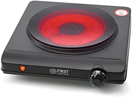 Plaque de Cuisson Electrique Vitrocéramique Mobile, Réchaud d'appoint 1 ou 2 Foyer 19 cm de Diamètre, Plaque Chauffante 1250 W, Température Réglable jusqu'à 400°C Fiche Technique et Prix au Maroc