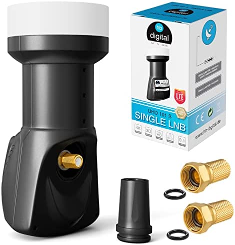 LNB LNC Full HD TV 3D + Contacts or + kit de protection (extensible) en HB DIGITAL. Kit avec prise F dorée offerte Fiche Technique et Prix au Maroc