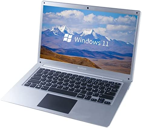 BYYBUO Ordinateur Portable 14,1" , pc Portable Processeur Intel Celeron, RAM 4Go,EMMC 64Go+SSD 128Go, PC Windows 11, WiFi, USB 3.0, BT 4.0, Clavier AZERTY Français, Argent Fiche Technique et Prix au Maroc