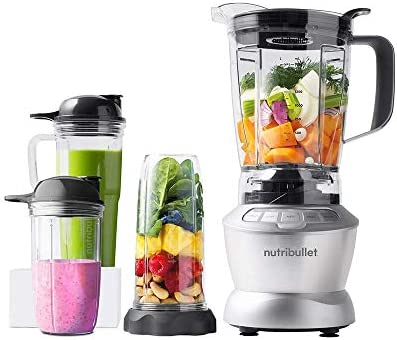 Nutribullet NBF-28500-1209SL Combiné blender et extracteur de nutriments avec un livre en espagnol, 3 vitesses, fonction pulse, fonction extraction Gris foncé 1 200 W 1,8 l Fiche Technique et Prix au Maroc