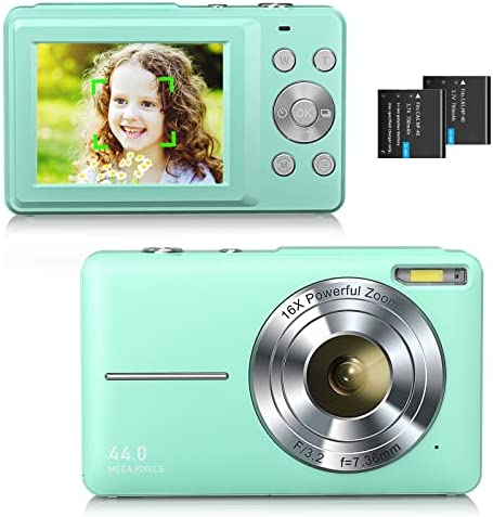 Appareil Photo Numérique Autofocus, 1080P 44MP Compact Camera 16X Zoom Numérique Anti-Vibration Portable Appareil Photo Numérique pour Enfants Fiche Technique et Prix au Maroc