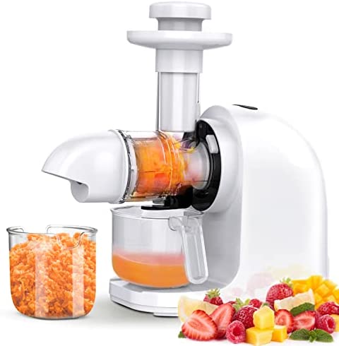 Centrifugeuse Extracteur de Jus, 70tr/min Slow Juicer, 150W Moteur silencieux, Presse Agrume Electrique avec Fonction D'inversion, vis en Céramique Sans BPA, pour les Jus et Les Glaces Fiche Technique et Prix au Maroc