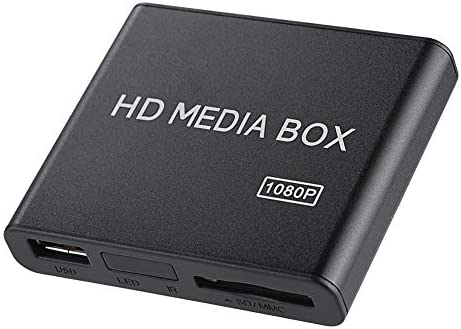 1080p HD Media Player, Mini VGA Home Theater Media Player Box Support MMC RMVB MP3 AVI MKV avec télécommande Prend en Charge Les Cartes SD et Les périphériques USB(EU) Fiche Technique et Prix au Maroc
