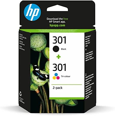 HP 301 Pack de 2 Cartouches d'Encre Noire et Trois Couleurs Authentiques (N9J72AE) Fiche Technique et Prix au Maroc