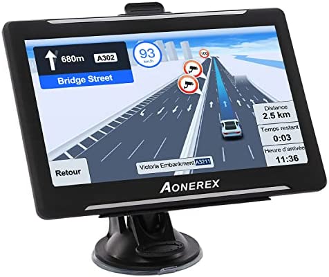 GPS Voiture, 7 Pouces Navigation pour Auto, Camion, Poids Lourd, Navigateur avec HD Écran Tactile Multi-Languages Guidage Vocale Dernière Cartographie UK Europe Installée Mise à Jour Gratuite à Vie Fiche Technique et Prix au Maroc