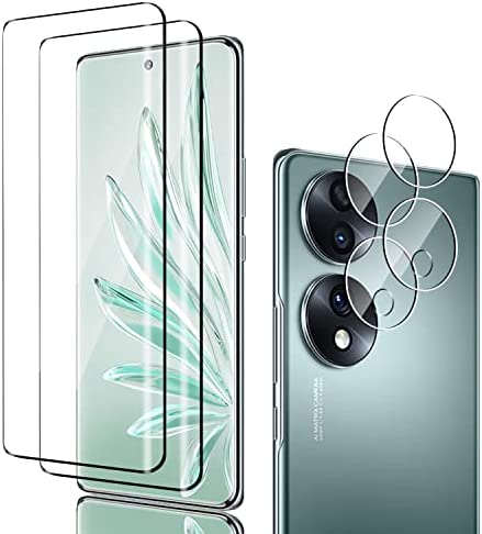 Holilo【2+2 Pièces pour Honor 70 Verre Trempé + CaméRa ArrièRe Protecteur, 9H Dureté aux Rayures RéSistant Verre Trempé Membrane, sans Bulles HD Protection DéCran CaméRa Film Fiche Technique et Prix au Maroc