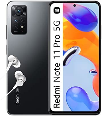 Xiaomi Redmi Note 11 Pro 5G - Smartphone 8+128GB, Écran 6.67” 120Hz FHD+ AMOLED, Processeur Snapdragon 695, Batterie 5000mAh, Gris Graphite (Version Française + 2 ans de garantie) Fiche Technique et Prix au Maroc