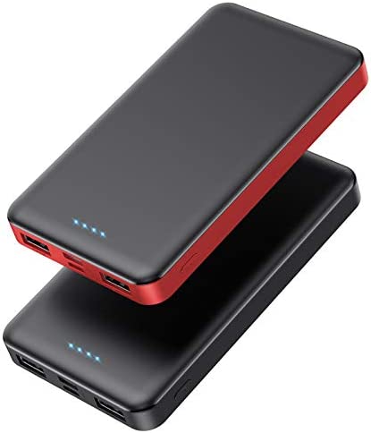 【2 Packs Ultra Mince】QTshine Batterie Externe 10000mAh, Chargeur Portable avec 2 Ports USB Sortie et 2 Entrées Batterie de Secours 4 LED Power Bank pour iPhone 12/12 Pro, 12 Pro MAX Samsung et Autres Fiche Technique et Prix au Maroc