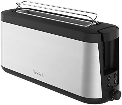 Tefal Element TL4308 Grille-pain à fente longue, 7 niveaux de brunissage, 1000 W, support à petits pains intégré, design élégant, noir/acier inoxydable Fiche Technique et Prix au Maroc
