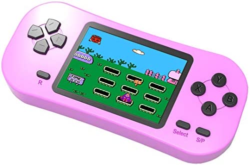 Bornkid Console de Jeu Portable pour Enfants Adultes 218 Jeux éducatifs Rétro Classiques Préinstallés Écran de 2,5 Pouces Rechargeable Système de Jeu Rose Fiche Technique et Prix au Maroc