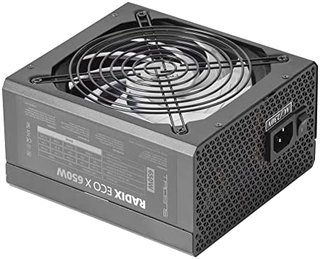 Tacens Radix ECO X 650, Alimentation PC ATX 650W, 6 Ans Garantie, Technologie Silencieuse AI-RPM, 87% Efficacité, Noir Fiche Technique et Prix au Maroc