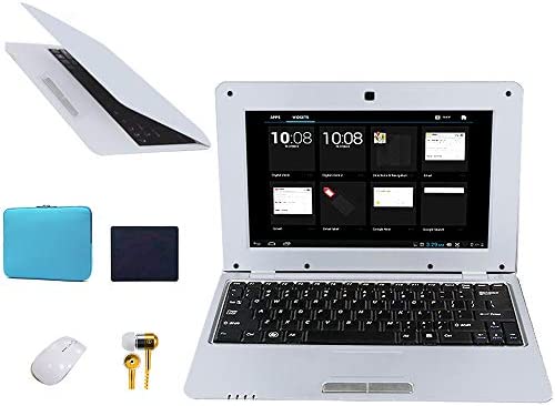 Fancy Cherry® 10 pulgadas 8 Go Android Laptop Netbook Laptop Ultrabook Clavier Français Cámara WiFi HDMI Netflix Youtube (Bolsa Para Laptop + Souris + Souris + auriculaire) Fiche Technique et Prix au Maroc