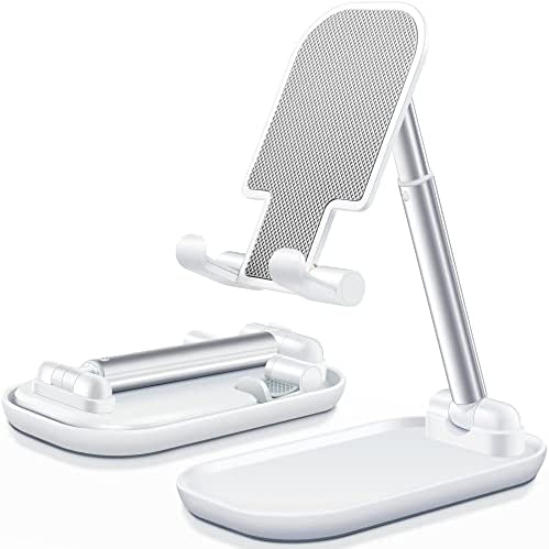 Vakoo Support Téléphone Réglable, Dock Téléphone - Pliable Support Dock pour iPhone 13, iPhone 12 , Samsung, Xiaomi d'autres Smartphones - Blanc Fiche Technique et Prix au Maroc